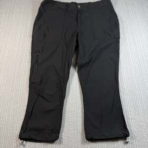 Columbia Pants Womens 12 Black Hiking Capri Gorpcore Cargo Outdoor Athleisure